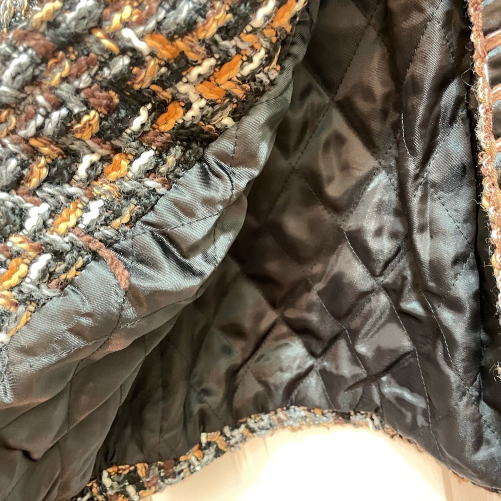 Woman’s Tweed Loose Coat Jacket Top Size M - Picture 8 of 10
